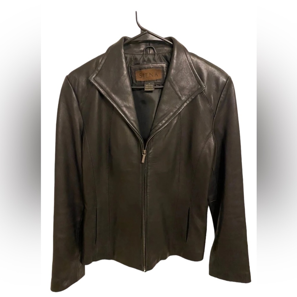 Vintage Siena Leather Moto Jacket